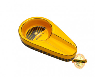 PERSONAL CERAMIC CIGAR ASHTRAY - YELLOW CHB LOGO