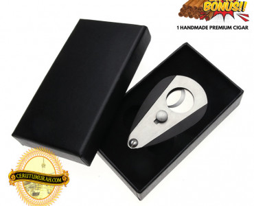 WOODEN GRIP CIGAR CUTTER