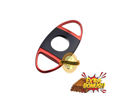 DUAL TONE PRECISION CIGAR CUTTER - RED
